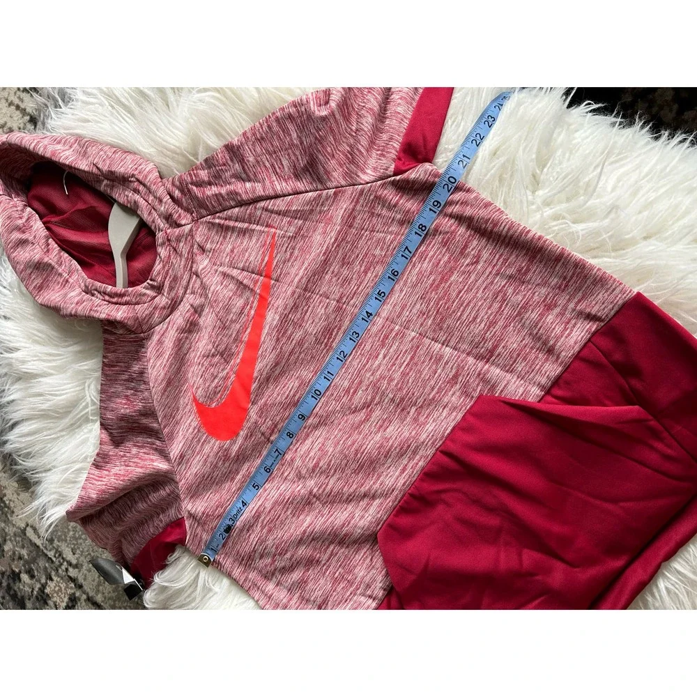 Nike Youth Dri Fit Loose Fit Therma Training‎ Hoodie Sweatshirt Pockets Red XL